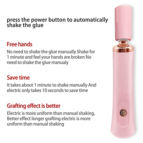 Pink Electric Nail Lacquer Shaker, Glue Shaker for Eyelash Extensions,  Eyelash Lacquer Shaker, Electric Shaker Time Saving Handsfree Tool Glue  Nails