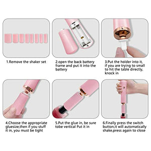 Electric Nail Lacquer Shaker, Glue Shaker for Eyelash Extensions Pink