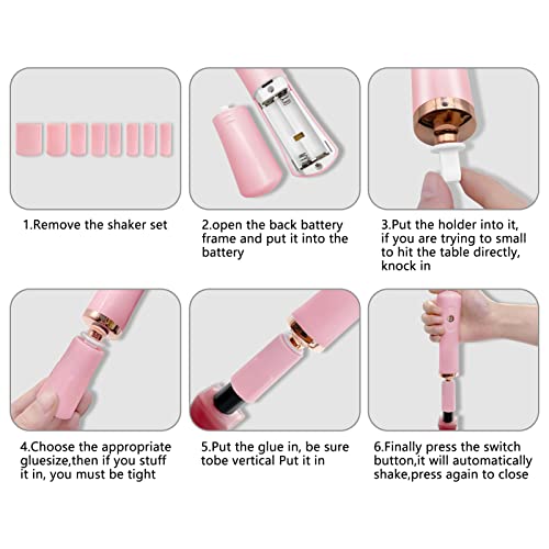 ZLMONDEE Nail Lacquer Shaker, Nail Polish Mixer, Portable Electric Eyelash  Glue Shaker with 2 Connectors and 8 Sizes of Caliber Liquid Evenly Mixer